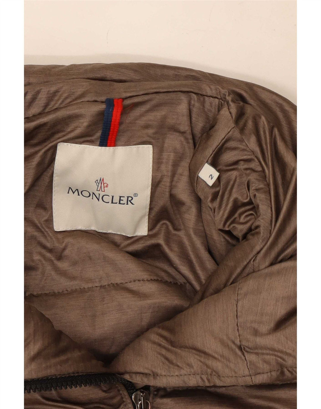 Moncler Γυναικείο μπουφάν με επένδυση μεγέθους 2 Μικρός καφέ πολυεστέρας