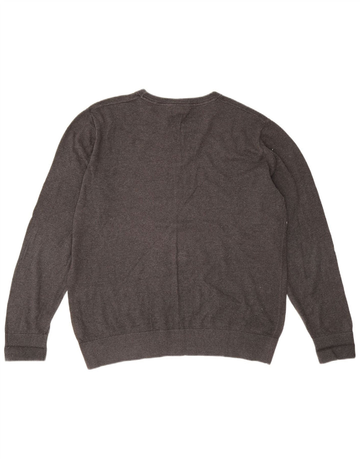 Ανδρικό πουλόβερ Gap Crew Neck Jumper μεγάλο γκρι βαμβακερό