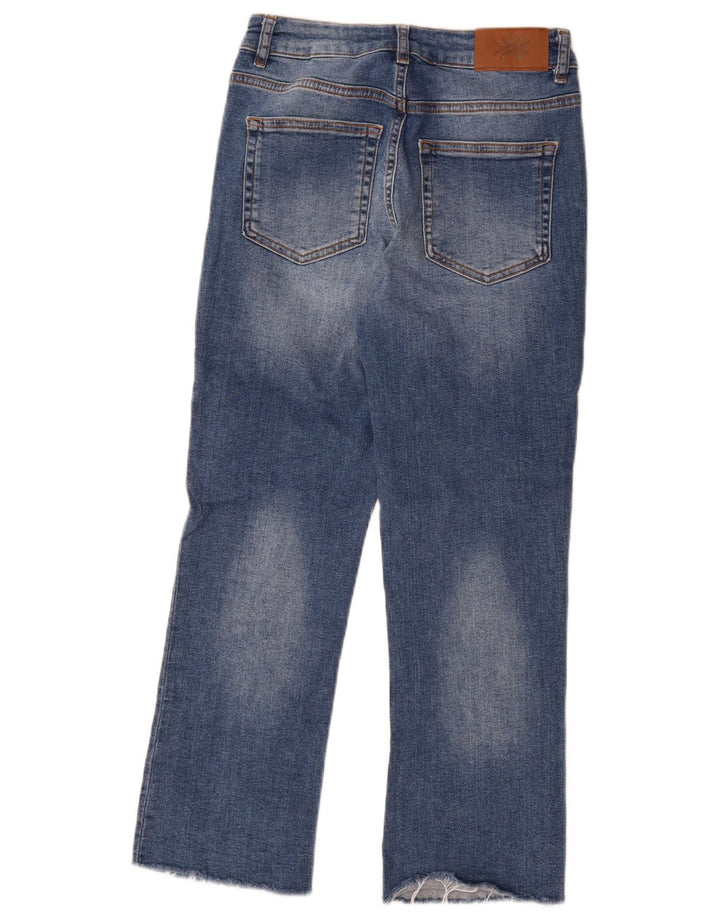 Γυναικείο ίσιο τζιν Benetton W28 L28 Μπλε βαμβακερό