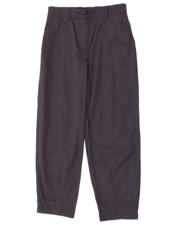 Zara Γυναικείο κωνικό παντελόνι Chino Small W26 L26 Navy Blue Cotton