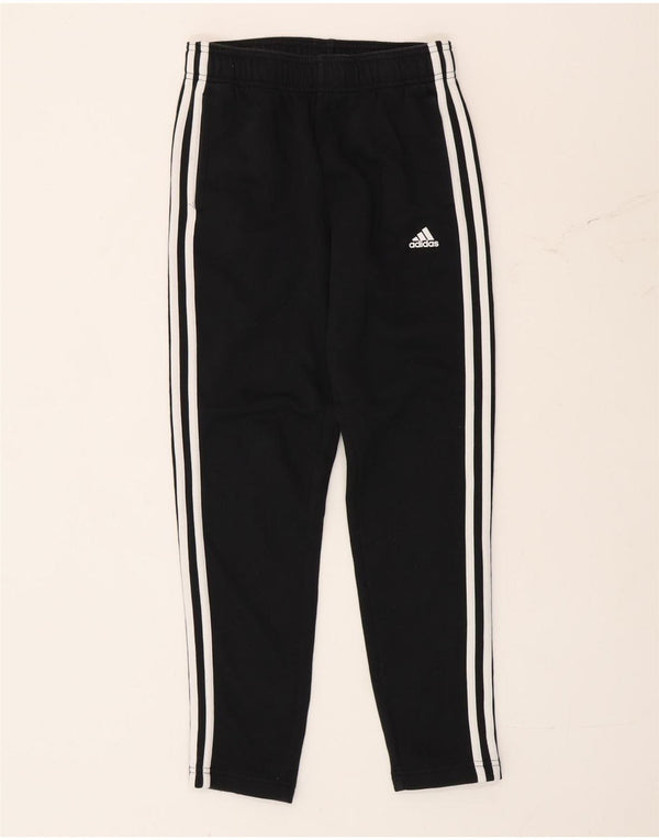 Παντελόνι αθλητικής φόρμας Adidas Girls 11-12 ετών Μαύρο βαμβακερό