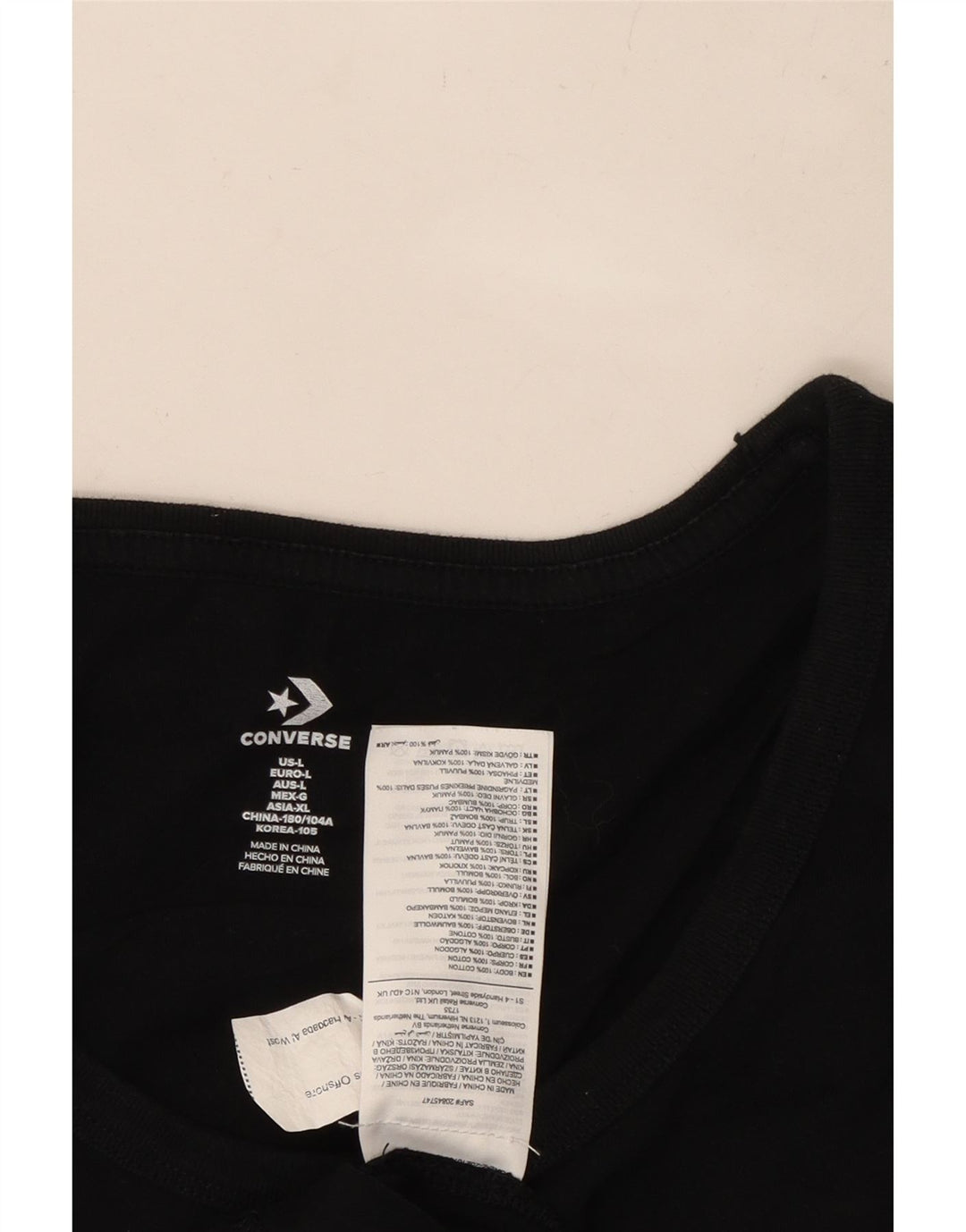 Ανδρικό γιλέκο CONVERSE Top Large Μαύρο Βαμβακερό