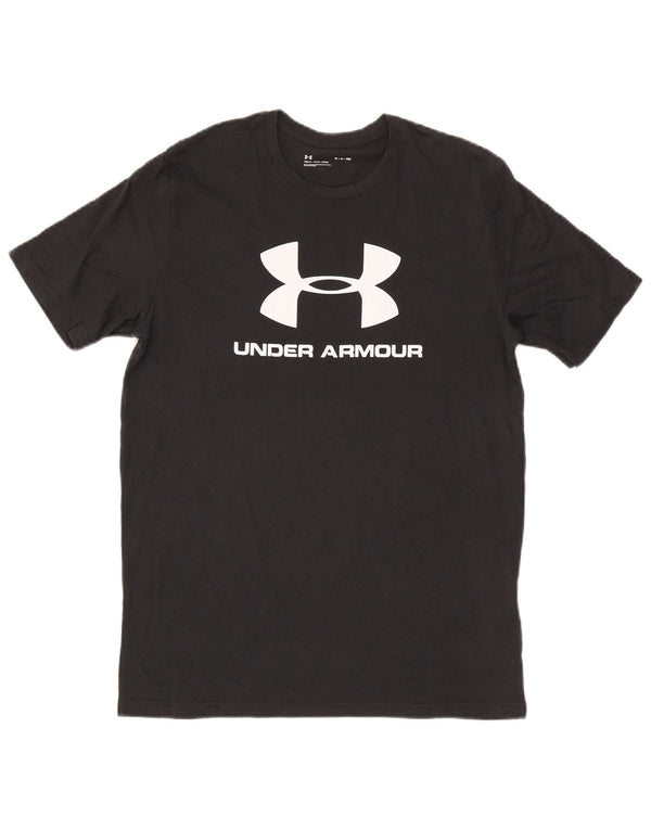 Ανδρικό γραφικό μπλουζάκι Under Armour Top Μεσαίο μαύρο βαμβακερό