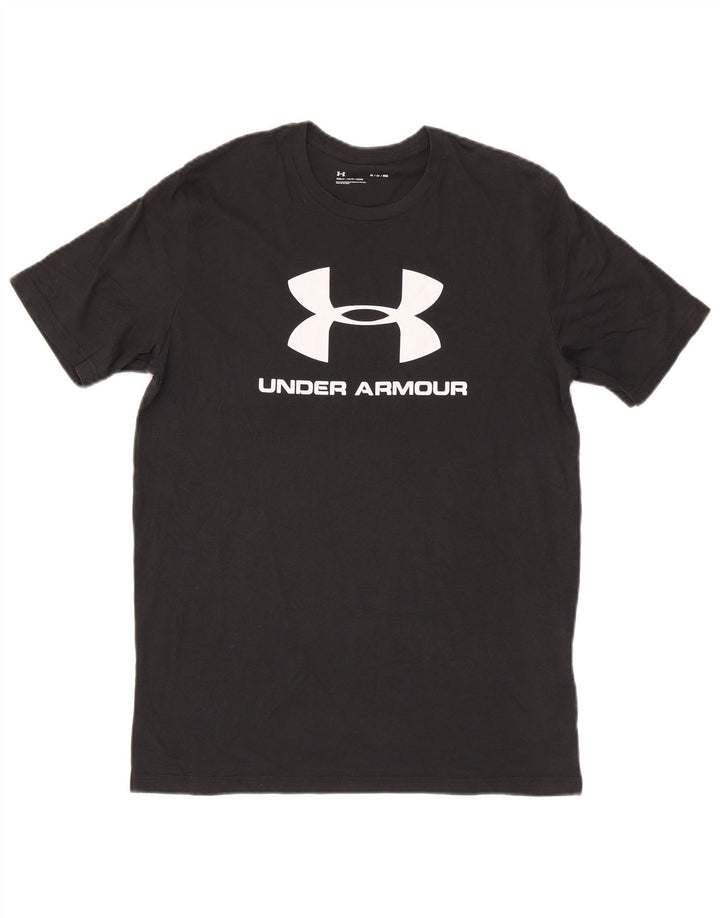 Ανδρικό γραφικό μπλουζάκι Under Armour Top Μεσαίο μαύρο βαμβακερό