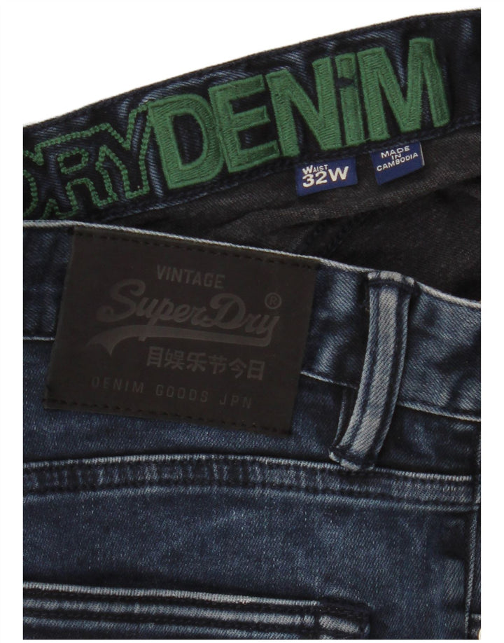Ανδρικό τζιν σορτς Superdry W32 Βαμβακερό μεσαίο μπλε ναυτικό