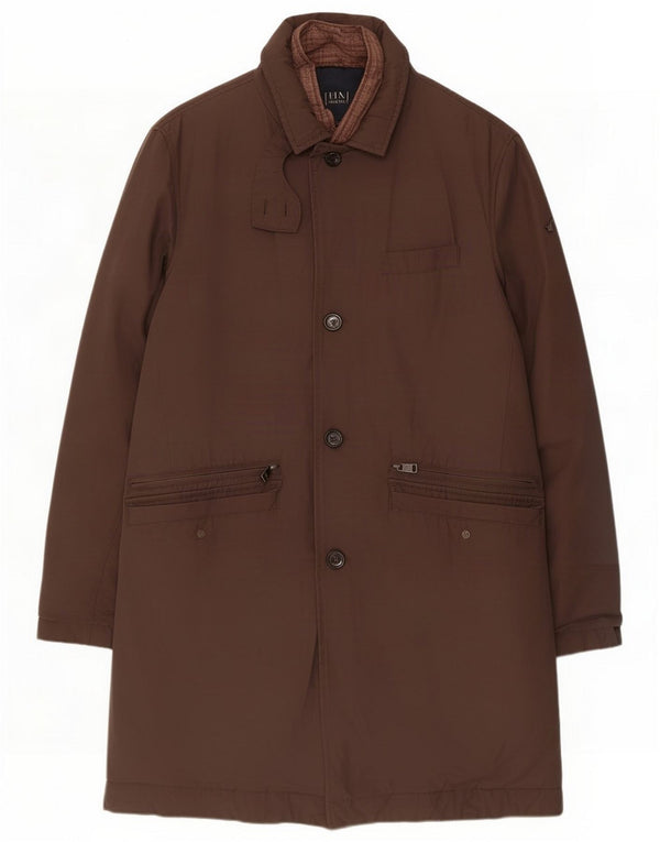 Henry Cottons Mens Parka Jacket IT 48 Medium Brown Polyester