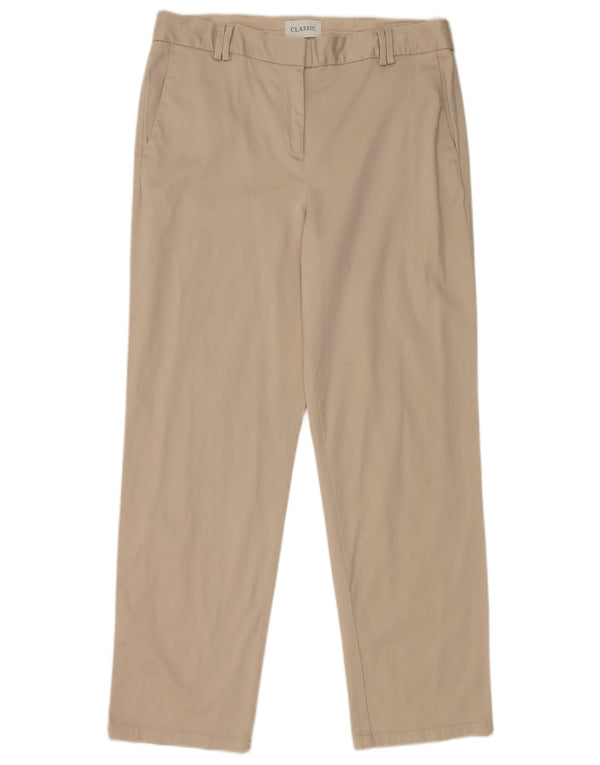 Marks & Spencer Γυναικείο Κλασικό Παντελόνι Chino UK 14 Large W32 L29 Beige
