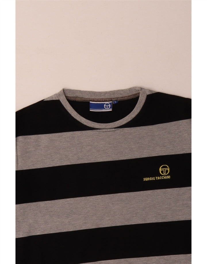 SERGIO TACCHINI Ανδρικό φούτερ Jumper Μικρό γκρι βαμβακερό ριγέ