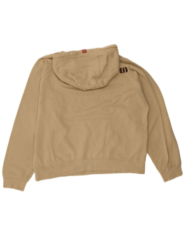 Γυναικείο Animal Graphic Oversized Hoodie Jumper UK 16 Large Beige Cotton