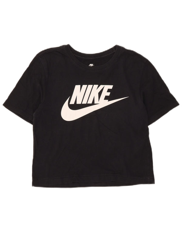 Γυναικείο γραφικό μπλουζάκι Nike Αθλητικό Cut Crop Top 10 Small Black