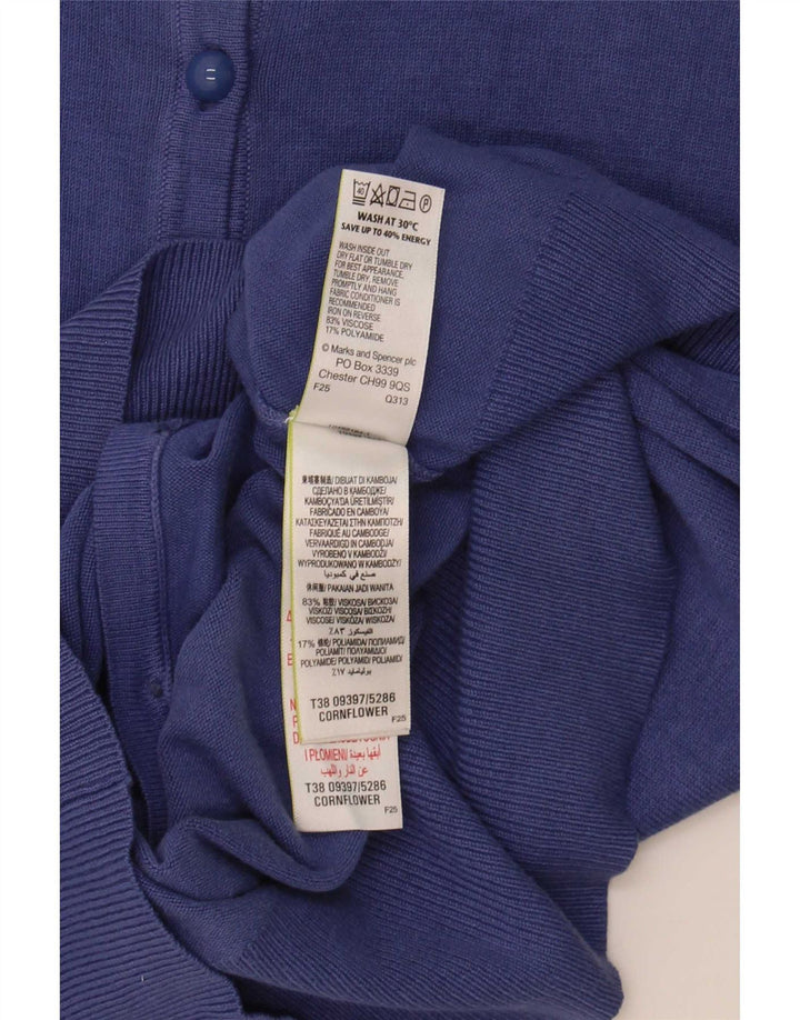 Marks & Spencer Γυναικεία ζακέτα πουλόβερ UK 16 μεγάλη μπλε βισκόζη