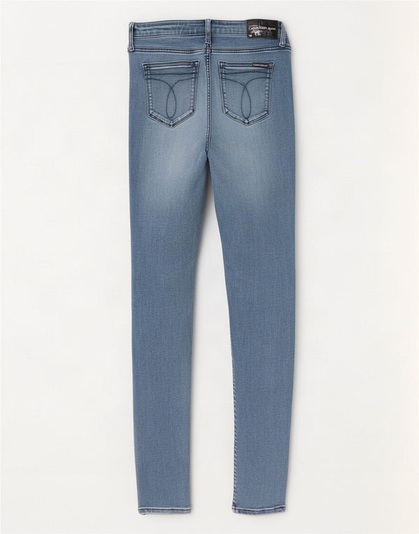 Calvin Klein Womens Skinny Jeans W30 L32 Blue Cotton