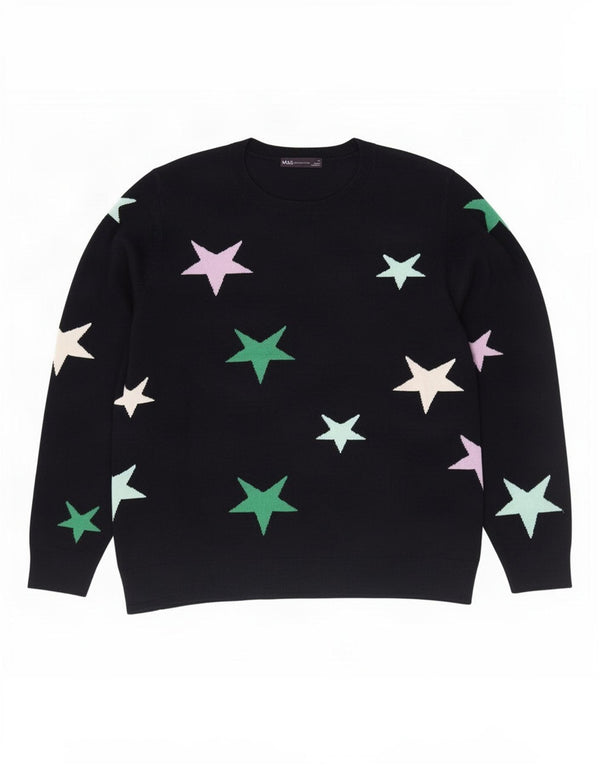Marks & Spencer Γυναικείο πουλόβερ με λαιμόκοψη UK 18 XL Navy Blue