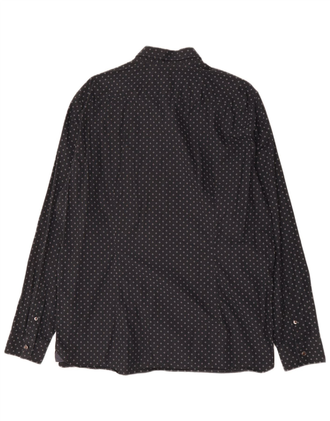 Ανδρικό πουκάμισο Ted Baker Νούμερο 6 2XL Μαύρο γεωμετρικό βαμβακερό