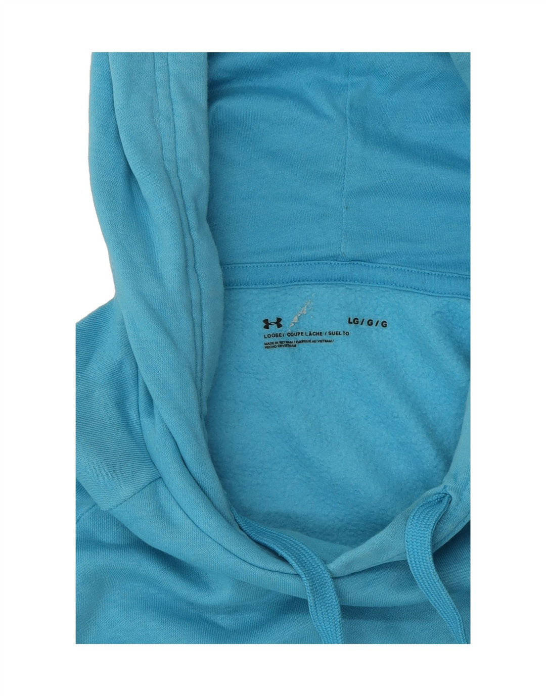 UNDER ARMOUR Mens Hoodie Jumper Large Blue Cotton Vintage Under Armour and Second-Hand Under Armour from Messina Hembry 