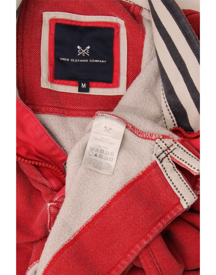 Ανδρικό φούτερ με φερμουάρ Crew Clothing, μεσαίο κόκκινο βαμβακερό