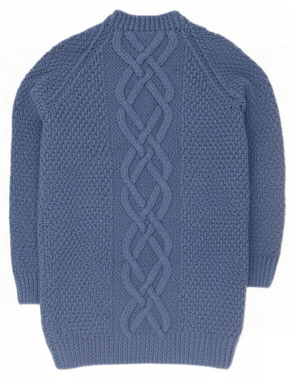 Vintage Γυναικείο πουλόβερ Longline Cardigan UK 14 Medium Blue