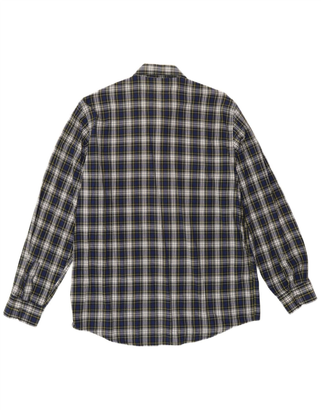 Ανδρικό φανελένιο πουκάμισο CROWN Μέγεθος 42 Large Navy Blue Check Cotton