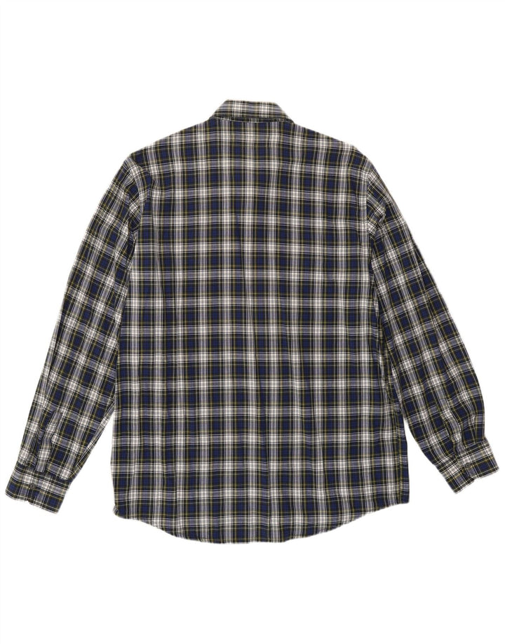 Ανδρικό φανελένιο πουκάμισο CROWN Μέγεθος 42 Large Navy Blue Check Cotton