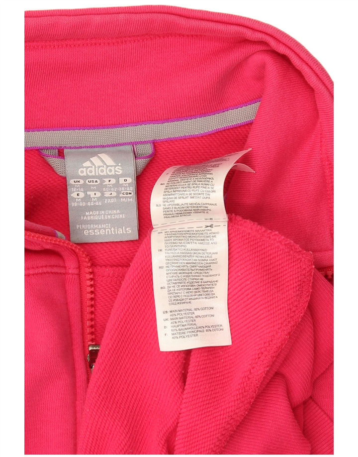 Γυναικεία αθλητική φόρμα Adidas Top Jacket UK 12/14 Μεσαίο ροζ βαμβακερό