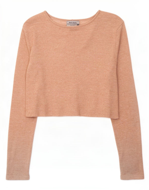 Zara Γυναικεία ζακέτα Crop UK 12 Medium Beige Flecked