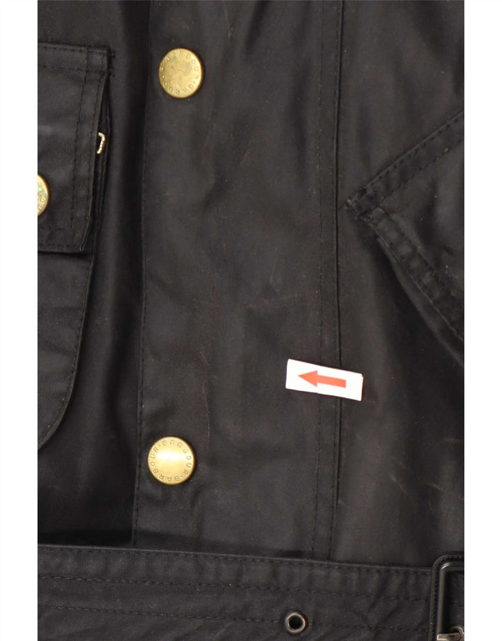 Ανδρικό κερωμένο βαμβακερό μπουφάν Barbour UK 42 XL Μαύρο