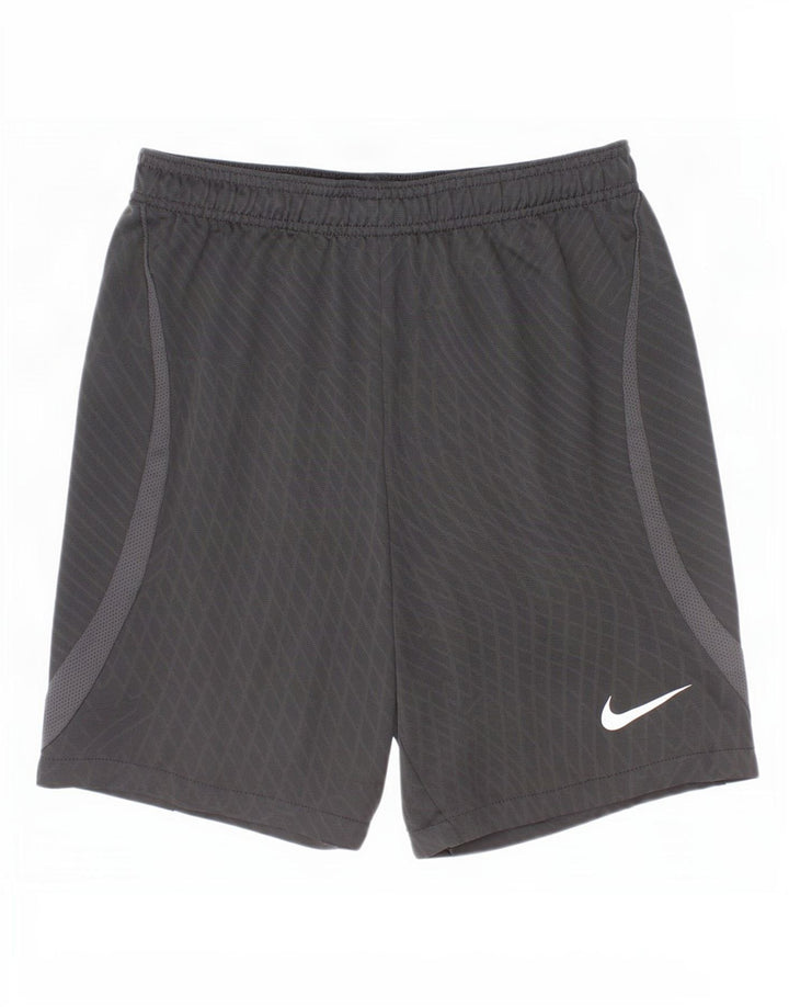Αθλητικό σορτς Nike Boys Dri Fit 12-13 ετών Μεγάλο μαύρο τσεκ πολυεστέρα
