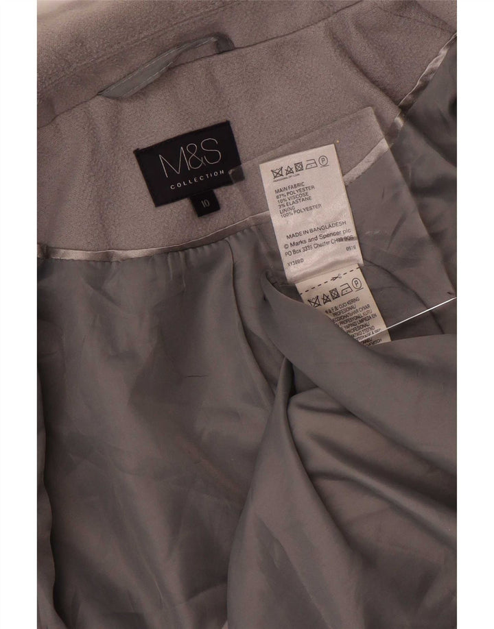 Marks & Spencer Γυναικείο Ανοιχτό Πανωφόρι UK 10 Small Grey Polyester