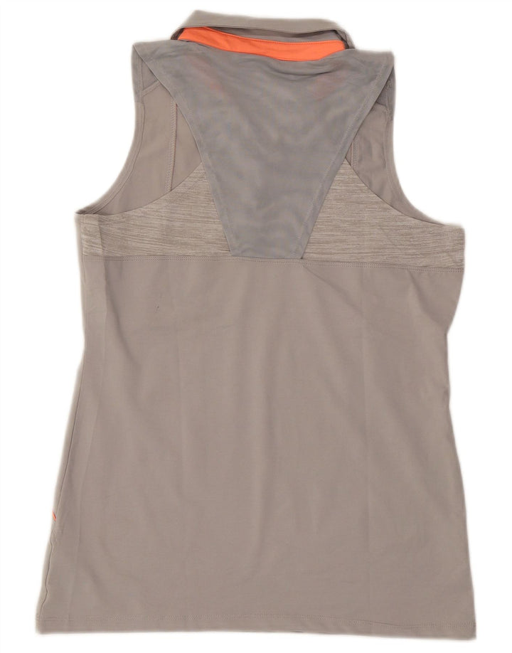 Γυναικείο αμάνικο μπλουζάκι πόλο REEBOK UK 14 Large Grey Polyester