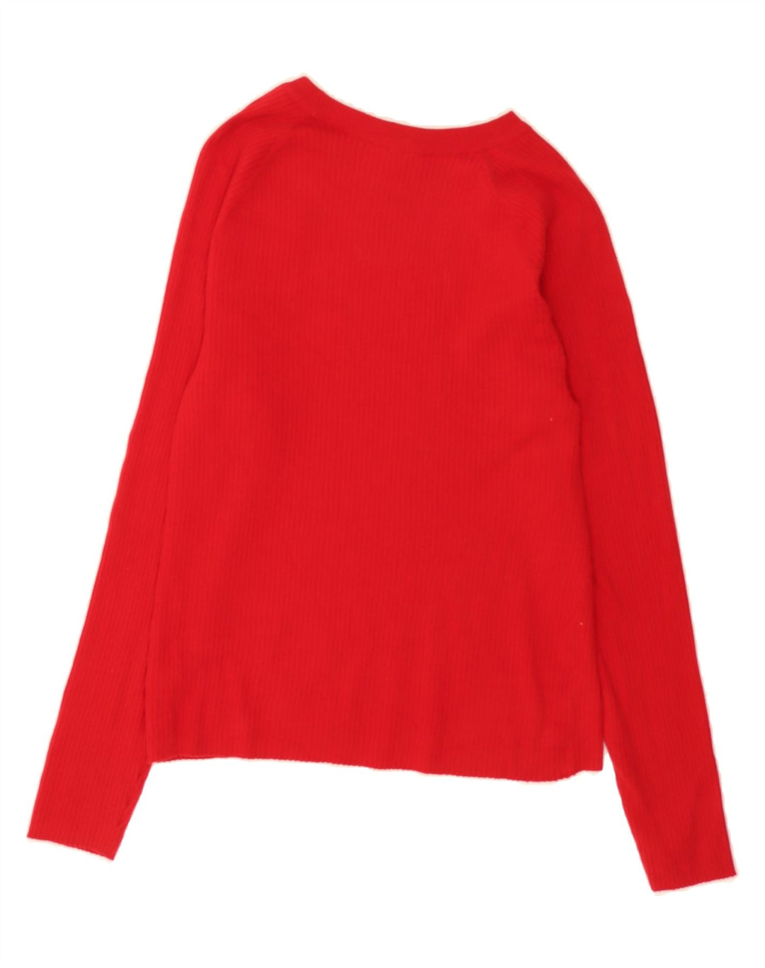 CHAPS Womens Crew Neck Jumper Sweater UK 14 Large Red Cotton Vintage Chaps and Second-Hand Chaps from Messina Hembry 