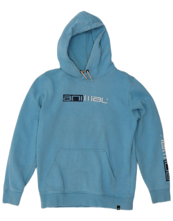 Animal Boys Graphic Hoodie Jumper 13-14 Years Blue Cotton