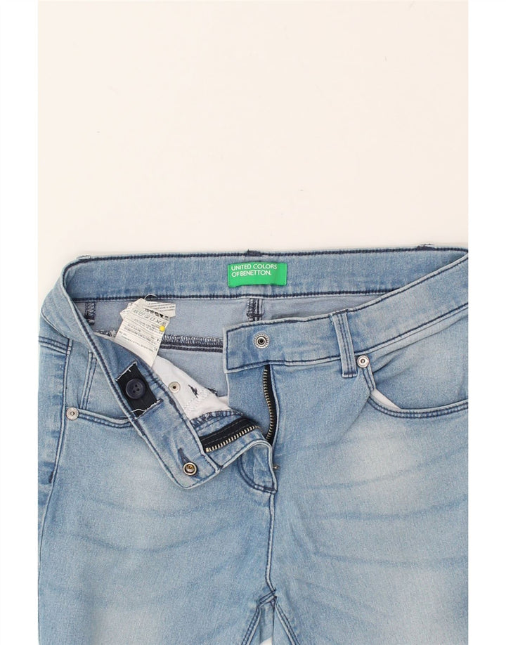 BENETTON Girls Skinny Jeans 10-11 Years XL W26 L26  Blue Cotton | Vintage Benetton | Thrift | Second-Hand Benetton | Used Clothing | Messina Hembry 