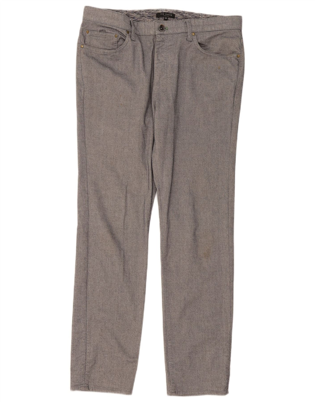 Ted Baker Ανδρικό Slim Casual Παντελόνι W32 L30 Γκρι βαμβακερό