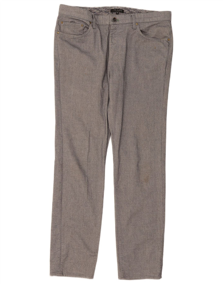 Ted Baker Ανδρικό Slim Casual Παντελόνι W32 L30 Γκρι βαμβακερό