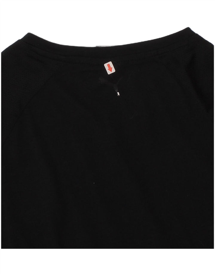 Γραφικό μπλουζάκι Puma Girls Top 12-13 ετών μεγάλο μαύρο πολυεστέρα