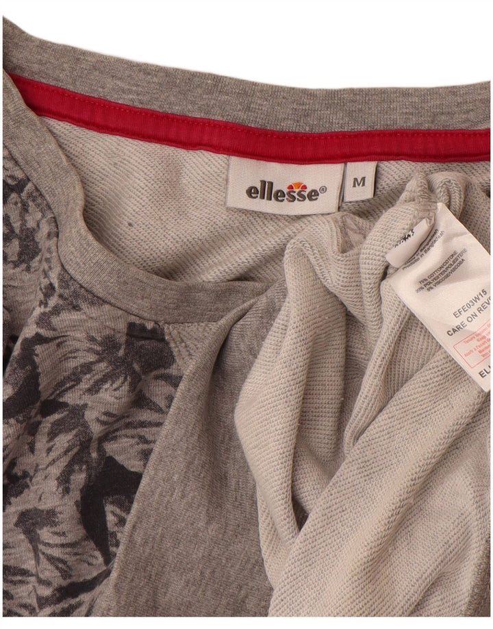 Ellesse γυναικεία φούτερ υπερμεγέθη Jumper UK 14 Μεσαίο γκρι φλοράλ βαμβακερό