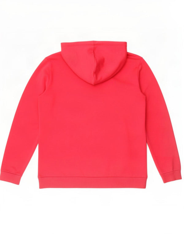 Puma Γυναικείο Γραφικό Hoodie Jumper UK 14 Medium Pink Βαμβακερό