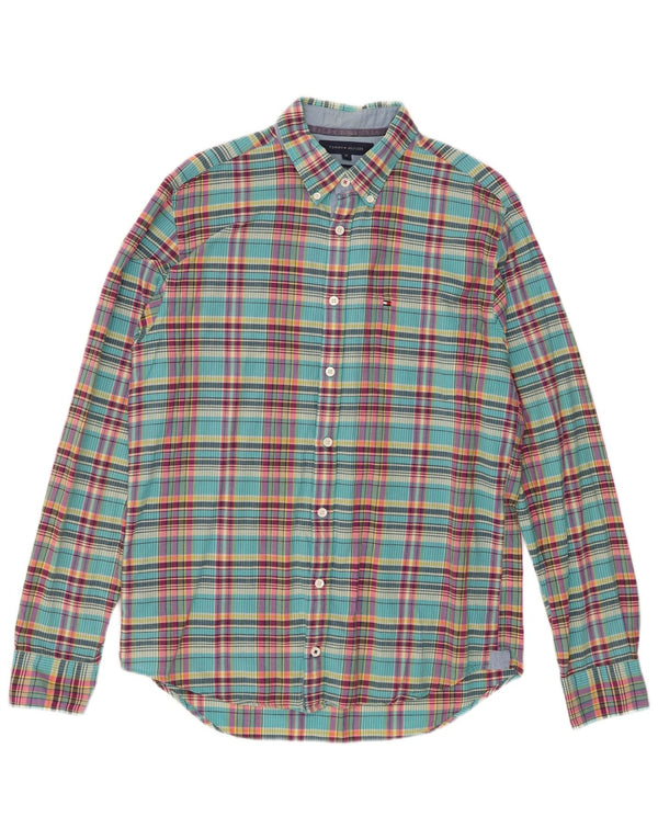 Ανδρικό πουκάμισο Tommy Hilfiger New York Fit Medium Turquoise Check Cotton
