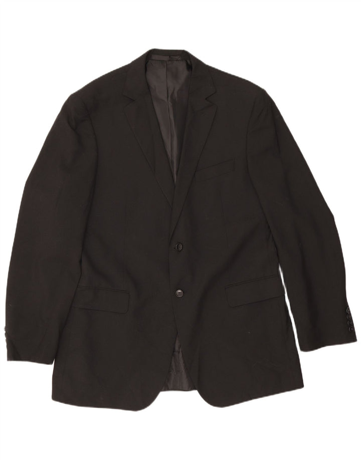 Marks & Spencer Ανδρικό μπουφάν blazer UK 42 μεγάλο μαύρο πολυεστέρα