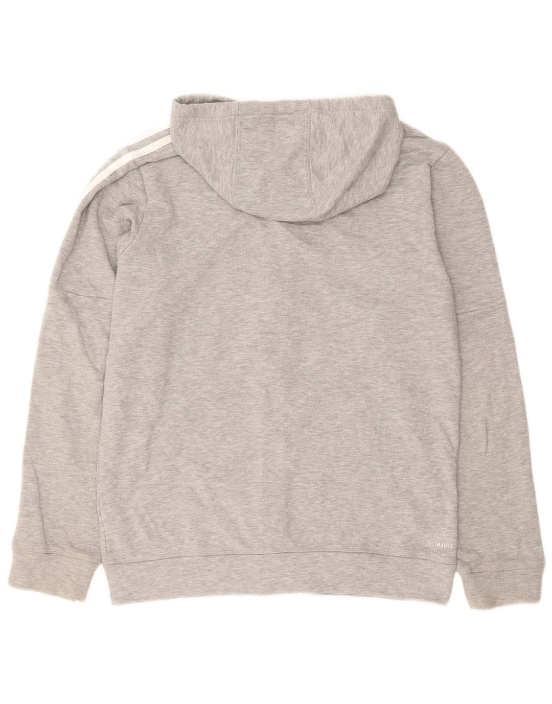ADIDAS Mens Climalite Zip Hoodie Sweater Medium Grey Polyester