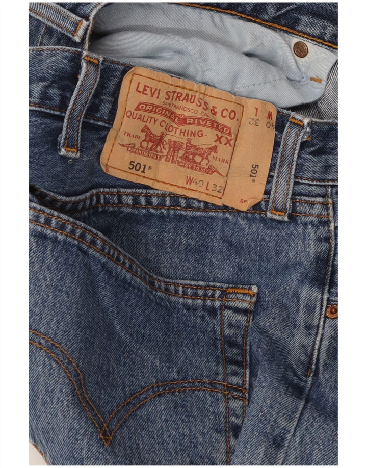 LEVI'S Ανδρικό τζιν 501 ίσιο W40 L29 Μπλε βαμβακερό