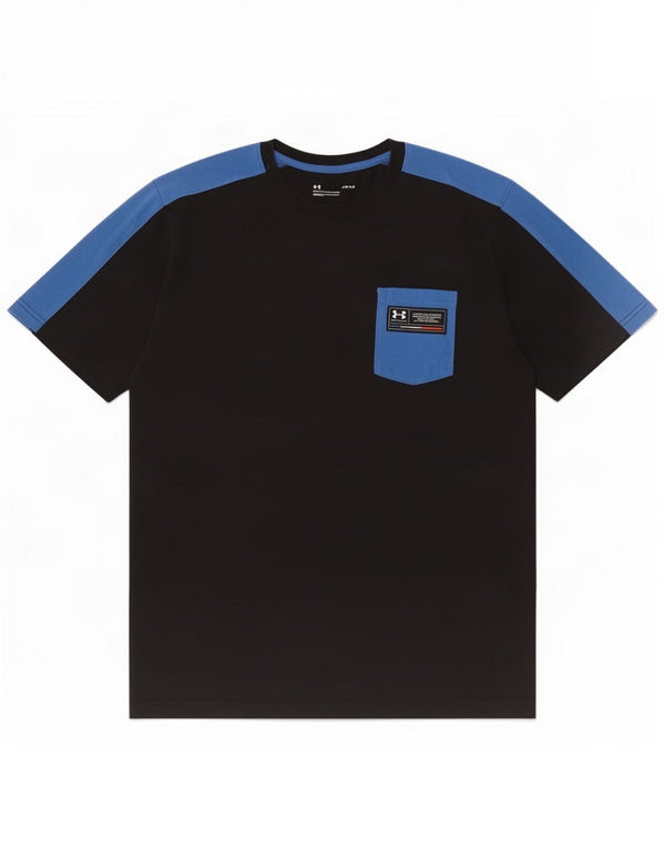 Under Armour Ανδρικό T-Shirt Top Large Navy Blue από βαμβάκι