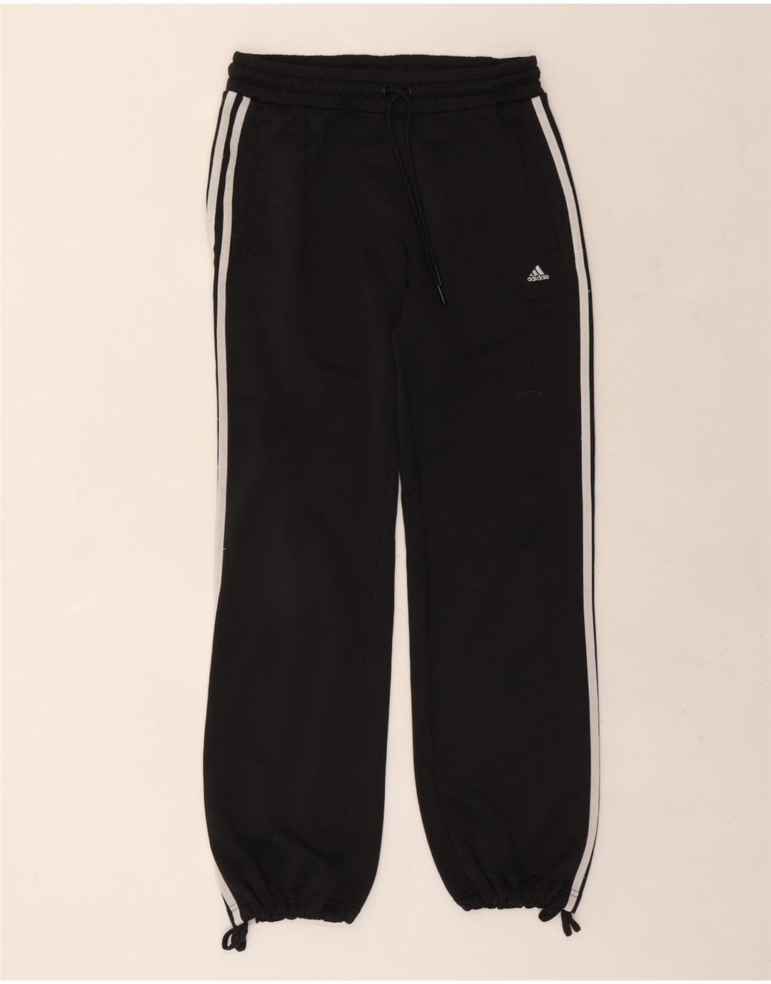 Γυναικεία αθλητική φόρμα Adidas Παντελόνι Joggers UK 12 μεσαίο μαύρο πολυεστέρα