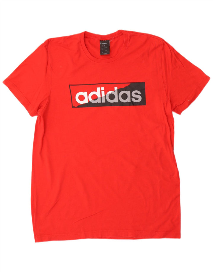 Ανδρικό γραφικό μπλουζάκι ADIDAS Top Medium Red