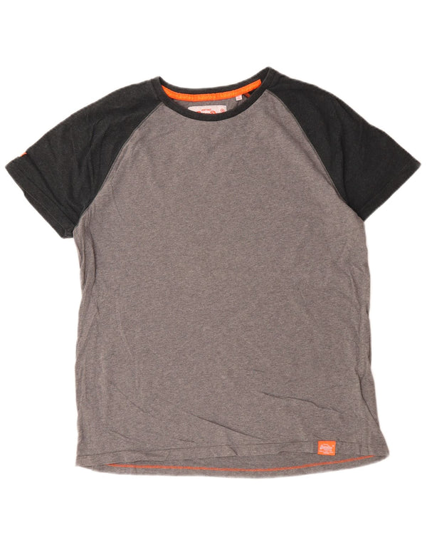 Ανδρικό T-Shirt Superdry Top 2XL Γκρι Colourblock Βαμβακερό