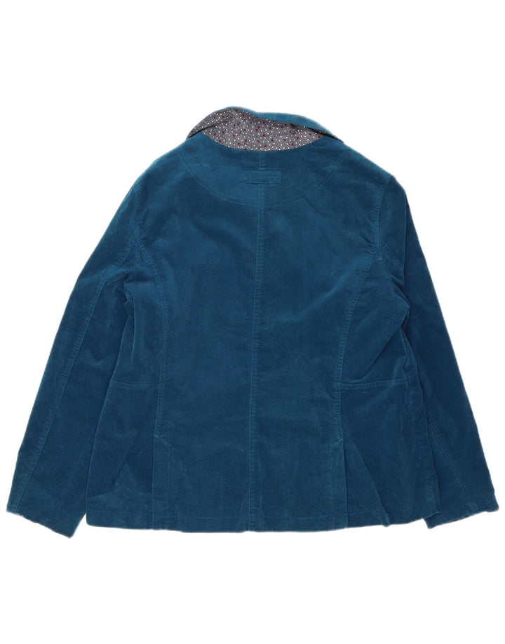 White Stuff Γυναικείο βελούδινο σακάκι με 4 κουμπιά UK 16 Large Navy Blue