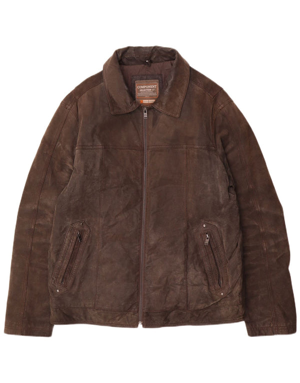 Canda Ανδρικό Δερμάτινο Μπουφάν UK 42 XL Καφέ Δερμάτινο