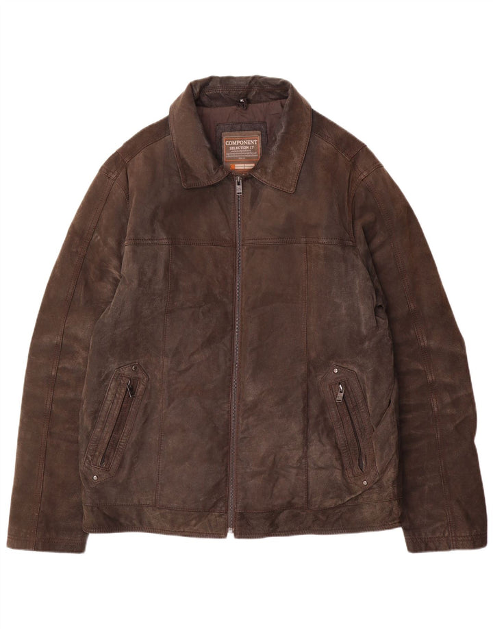 Canda Ανδρικό Δερμάτινο Μπουφάν UK 42 XL Καφέ Δερμάτινο