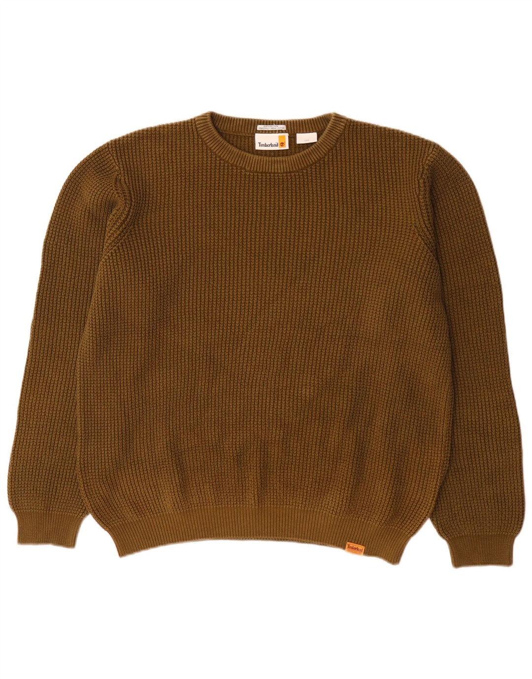 Ανδρικό πουλόβερ Timberland Crew Neck Jumper Μεγάλο χακί βαμβακερό