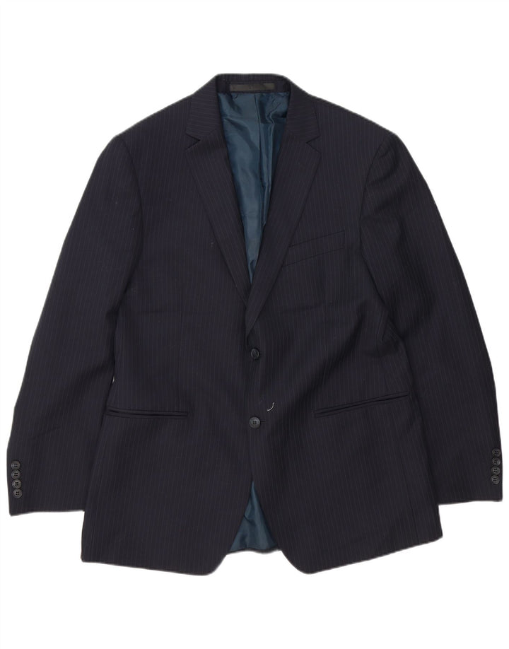 Marks & Spencer Ανδρικό σακάκι με 2 κουμπιά μπλέιζερ UK 42 XL Navy Blue Pinstripe